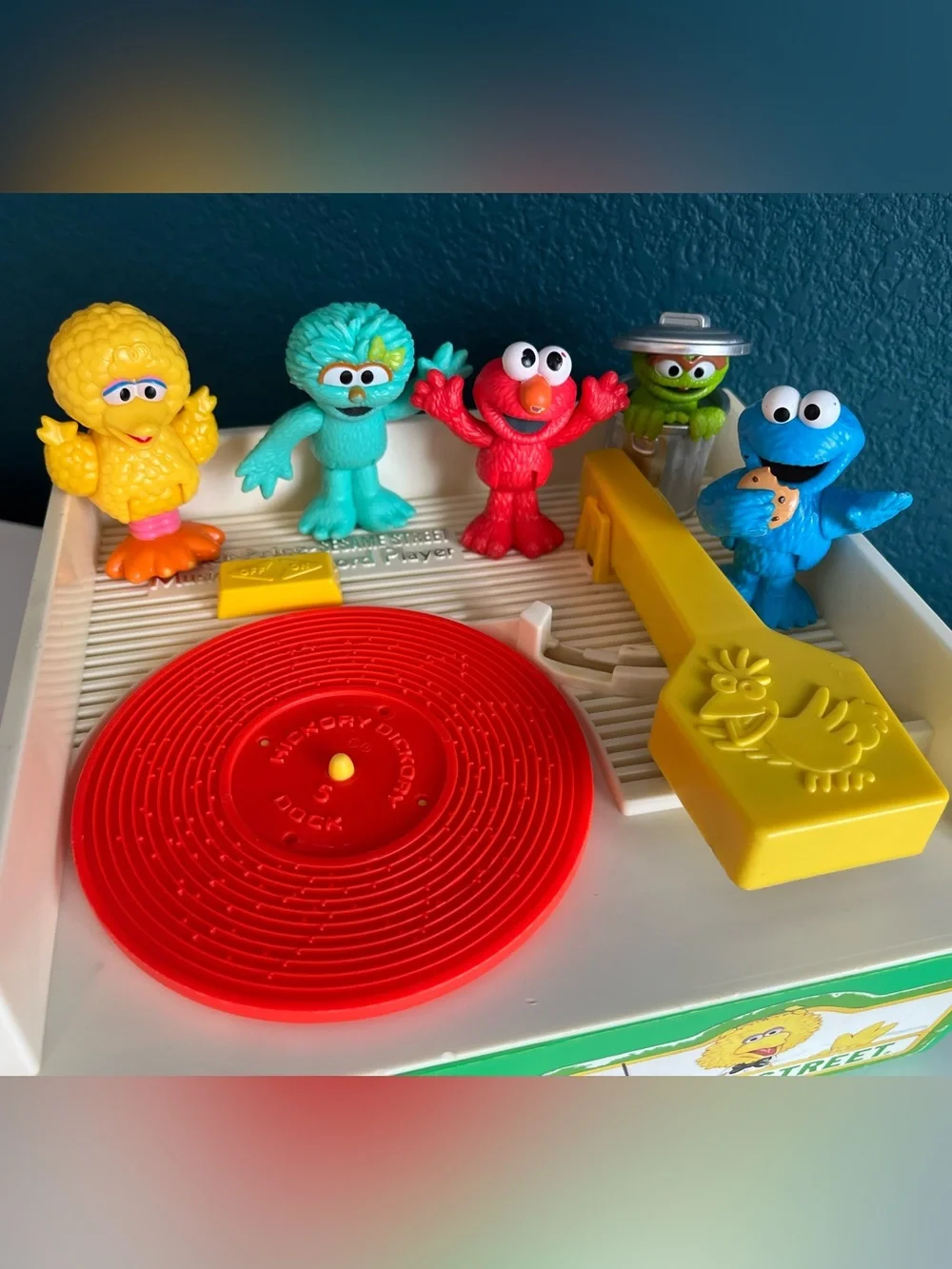 Vintage 1984 Fisher-Price Sesame Street Music Box Record Player & Toys